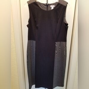 Chico's Black/Charcoal Sleeveless Dress Size 1.5
